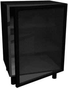 Επιδαπέδιο ντουλάπι βιτρίνα Italia DWW4-Μαύρο