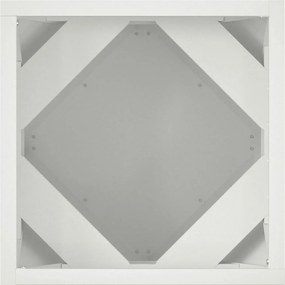 vidaXL Γλάστρα 2 τμχ. Λευκό 30 x 30 x 30 cm Ατσάλι