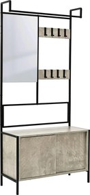 Έπιπλο Εισόδου Με Καθρέφτη (80x35x172) Spitishop Nobile Cement