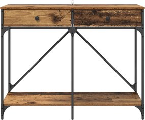 vidaXL Τραπέζι κονσόλας Παλιό Ξύλο 100 x 39 x 78,5 εκ