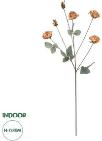 Artificial Garden PINK ROSE BRANCH 21302 Τεχνητό Διακοσμητικό Κλαδί Τριαντάφυλλα Ροζ Y80cm Globostar-21302-Ροζ 21302