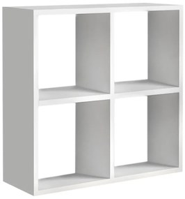 Βιβλιοθήκη Cube Megapap από μελαμίνη χρώμα λευκό 60x23x60εκ.-GP022-0005,1