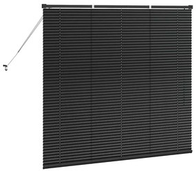 vidaXL Ρολό Παραθύρου με κουρτίνες Μαύρο Αλουμίνιο
