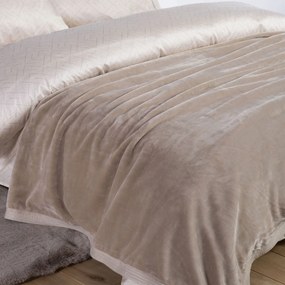 Κουβέρτα Βελουτέ Υπέρδιπλη (230x240) Nef-Nef Homeware Elements Velosso Beige