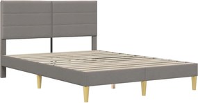 vidaXL Σκελετός Κρεβατιού Taupe 140 x 190 cm Πολυεστέρας