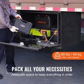 VEVOR Underbody Aluminum Truck Tool Box 36&quot; x 24&quot; x 24&quot; Trailer RV Tool Storage