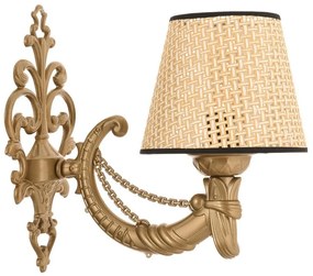 Φωτιστικό Τοίχου - Απλίκα Gloria Coral 390FLH2344 26x24cm 1xE27 40W Natural-Gold Opviq