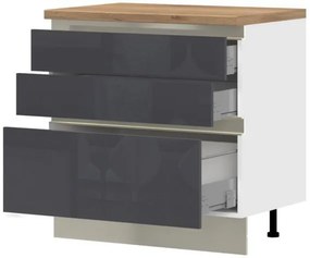 Επιδαπέδιο ντουλάπι Trinity R90-3M BOX-Anthraki Gualistero - 90.00Χ58.00Χ90.50cm