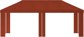 vidaXL Κάλυμμα Γκαζebo 6 x 3 m Τερακότα Πολυεστέρας 190 gsm