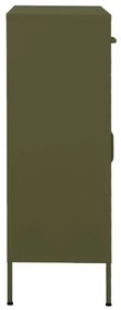 vidaXL Ντουλάπι Αποθήκευσης Πράσινο Λαδί 80x35x101,5 εκ. από Ατσάλι