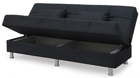 FELINA BLACK ΥΦΑΣΜΑ 3ΘΕΣΙΟΣ ΚΑΝΑΠΕΣ/ΚΡΕΒΑΤΙ ΜΕ ΑΠΟΘ.ΧΩΡΟ 180X90εκ.