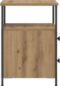 vidaXL Κομοδίνο τεχνίτης Δρυς 34x35,5x50 εκ. από Επεξεργασμένο Ξύλο