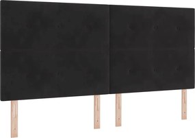 vidaXL Κεφαλάρι Μαύρο 200 cm Βελούδο