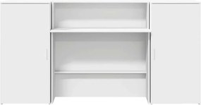 vidaXL Γραφείο υποδοχής Λευκό 200x50x103,5 εκ. Επεξεργασμένο Ξύλο