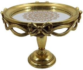 Διακοσμητικός Δίσκος XL23117079 Φ25,5x19,7cm Gold Oriana Ferelli® Polyresin