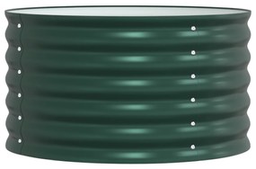 vidaXL Γλάστρα Κήπου Πράσινο 80 x 80 x 44 cm Ατσάλι