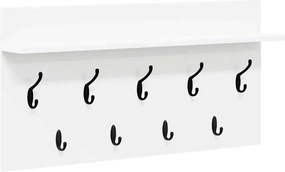 vidaXL Τοίχου Κρεμάστρα Λευκό 80 x 40 x 12 cm Επεξεργασμένο ξύλο