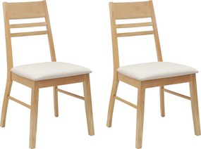 vidaXL Καρέκλες φαγητού 2 pcs Φυσικό 43 x 54 x 89 εκ.