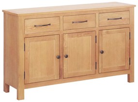 vidaXL Πλαϊνό γραφείο Καφέ 112 x 33.5 x 70 εκ. Στερεό ξύλο δρυός