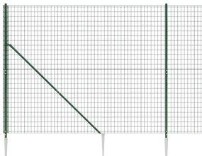 vidaXL Συρματόπλεγμα Περίφραξης Πράσινο 1,6 x 25 μ. με Καρφωτές Βάσεις