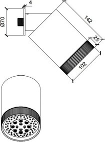 Κεφαλή ντουζ Beam Multijet Almar-Inox