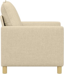 vidaXL Καναπές Κρεμ 76 x 81 x 87,5 εκ Ύφασμα