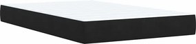 vidaXL Κρεβάτι Boxspring με Στρώμα Μαύρο 120x190 εκ. Βελούδινο