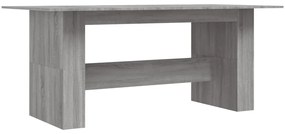 vidaXL Τραπεζαρία Γκρι Sonoma 180 x 90 x 76 εκ. από Επεξεργασμένο Ξύλο