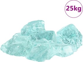 vidaXL Πέτρες Κήπου Τιρκουάζ 12 cm Γυαλί