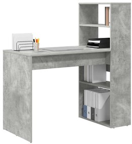 vidaXL Γραφείο Γκρι σκυροδέματος 113 x 54 x 120 εκ. Επεξεργασμένο ξύλο