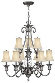 Πολυέλαιος Κρεμαστό Φωτιστικό 10xE14 Plantation Elstead Lighting-HK-PLANT10-PL-Νίκελ Ματ HK-PLANT10-PL