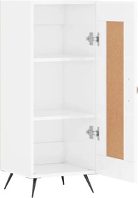 vidaXL Ντουλάπι Γυαλιστερό Λευκό 34,5x34x90 εκ. Επεξεργασμένο Ξύλο