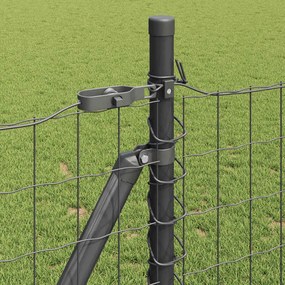 vidaXL Ευρωπαϊκός Φράκτης με Σκυρόδετη Βάση 10 x 1 m Γκρι Δίχτυ