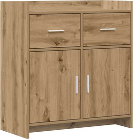vidaXL Πλαϊνό γραφείο Artisan Δρυς 75 x 36 x 80 εκ Επεξεργασμένο Ξύλο
