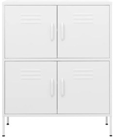 vidaXL Ντουλάπι Αποθήκευσης Λευκό 80 x 35 x 101,5 εκ. από Ατσάλι
