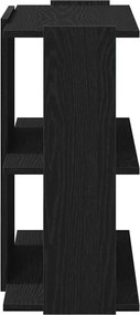 vidaXL Βιβλιοθήκη 3 Επιπέδων Μαύρη 60x30x60 εκ. από Επεξεργ. Ξύλο