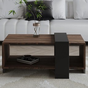 Τραπεζάκι Σαλονιού Καρυδί / Ανθρακί FRUA 90x49x40