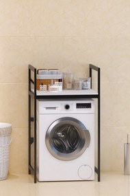 Ντουλάπι Πλυντηρίου Λευκό / Μαύρο CLICETO 70x60x116
