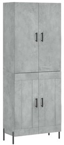 vidaXL Ντουλάπι Γκρι Σκυροδέματος 69,5x34x180 εκ. Επεξεργασμένο Ξύλο