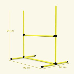 Dog Agility Set Hurdles/Slamon Bars/Ground Bars Carry Bag Heavy Duty Yellow