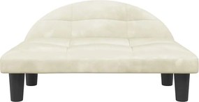 vidaXL Κρεβάτι Σκύλου Κρεμ 70x52x30 εκ. Βελούδινο
