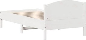 vidaXL Σκελετός Κρεβ. Χωρίς Στρώμα Λευκό 75x190 εκ Μασίφ Πεύκο