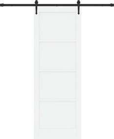 vidaXL Συρόμενη Πόρτα ORKDAL Λευκό και Μαύρο 83 x 232 εκ.