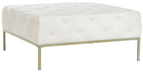 Σκαμπό DKD Home Decor Λευκό Χρυσό Μέταλλο 100 x 100 x 45 cm