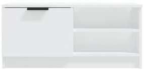 Έπιπλο Τηλεόρασης Λευκό 80x35x36,5 εκ. Επεξεργασμένο Ξύλο - Λευκό