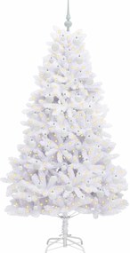 vidaXL Τεχνητό Χριστουγεννιάτικο Δέντρο με Άξονα με βάση Λευκό 180 cm