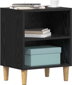 vidaXL Ντουλάπι κρεβατιού 2 pcs Μαύρη Οξυά 40 x 30 x 50 cm