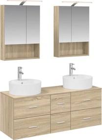 vidaXL Σετ Επίπλων Μπάνιου 5 pcs Sonoma Δρυς