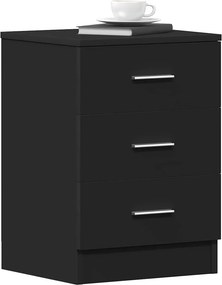 vidaXL Κομοδίνο Μαύρο 38 x 35 x 56 εκ. από Μοριοσανίδα
