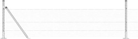 vidaXL Στύλος Περιφράξεων Ασημί 50 x 0,5 μ (13 χιλ. πλέγμα) Ατσάλι